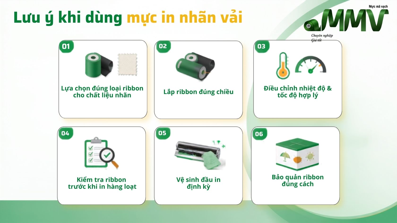 Lưu ý khi dùng mực in nhãn vải